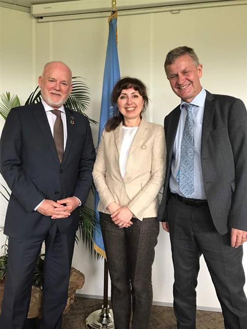 Meeting with H.E. Peter Thomson, UNGA President and Erik Solheim, Head of UN Environment - Nairobi, Kenya UNEP/M. Okumura