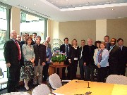 Representatives of major universities and research institutes gather in the Joke Hunter-Waller Conference Room to sign Letter of Intent on scientific collaboration.