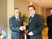 Ahmed Djoghlaf with Mr. Gilles Vincent, Director of the Montréal Botanical Garden